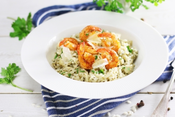 Italské risotto s krevetami