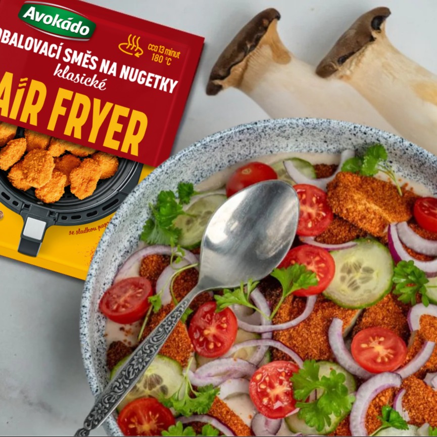 Křupavá obalovaná hlíva ústřičná  z horkovzdušné fritézy