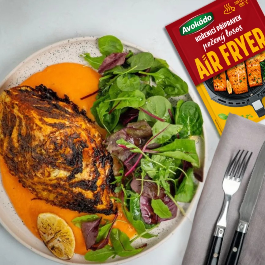 Zelí pečené v aromatickém oleji z horkovzdušné fritézy