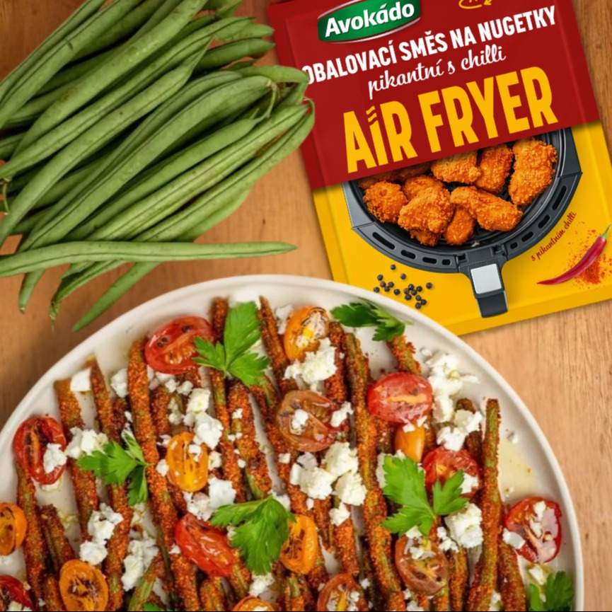 Hranolky ze zelených fazolí z horkovzdušné fritézy