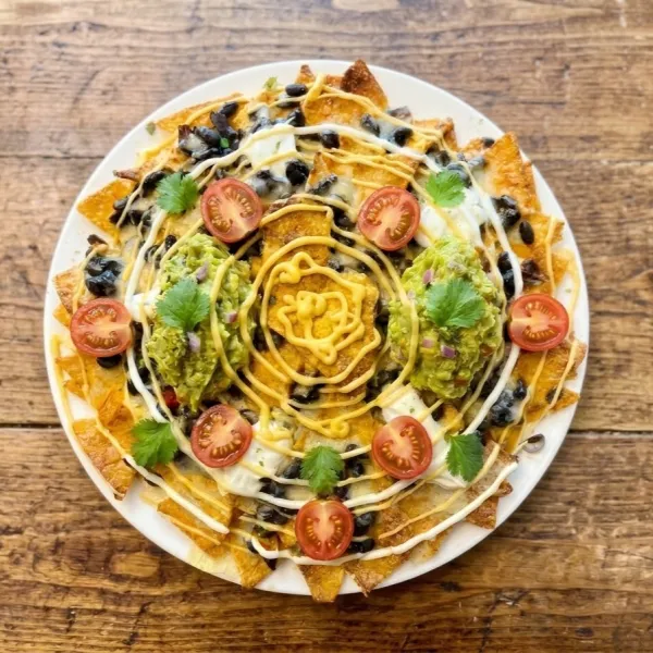 Nachos s cheddarem a domácím avokádo guacamole