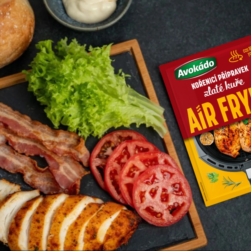 Sendvič BLT s grilovaným kuřetem  z horkovzdušné fritézy